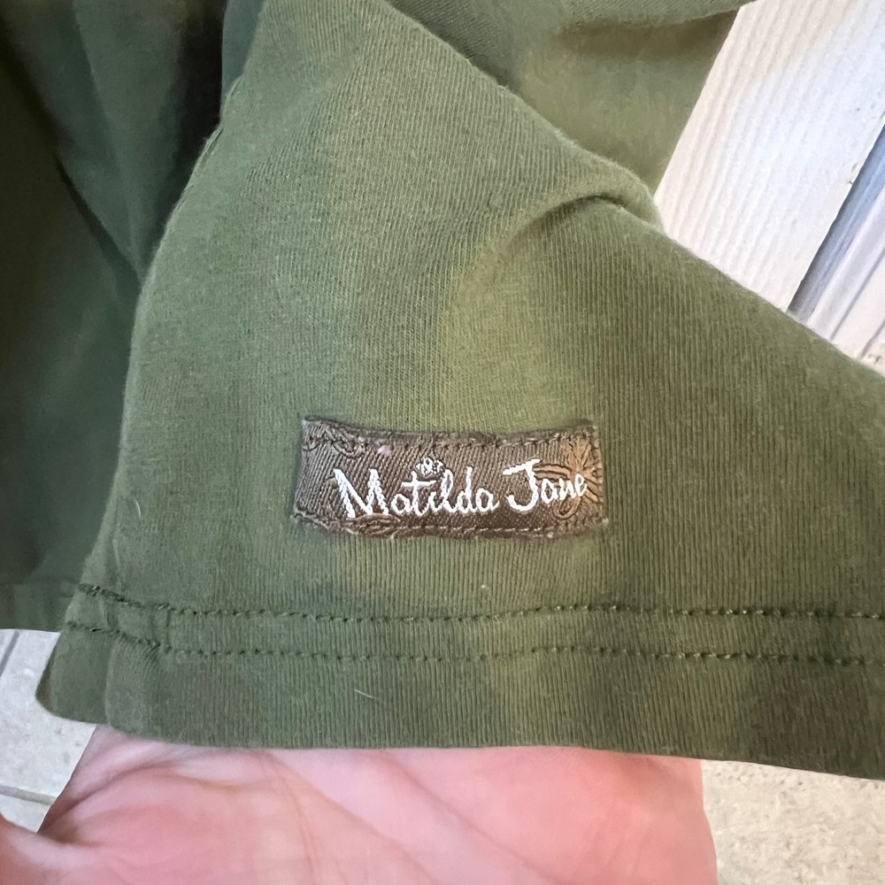 Matilda Jane‎ Tiered Maxi Dress Olive Green Casual Boho Fall Womens Size M - Picture 12 of 12